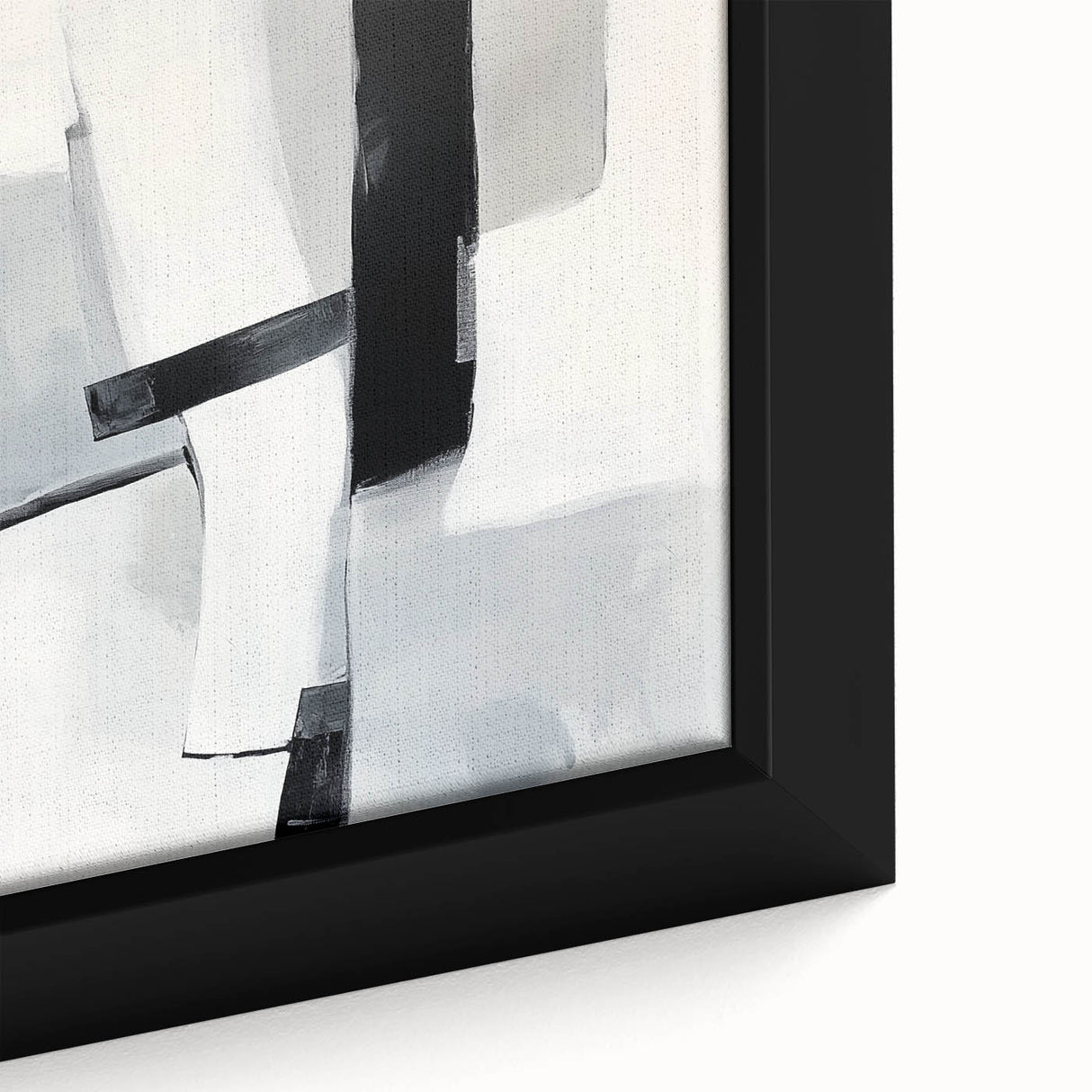 Abstract Art Prints – Bold Black & Gray Modern Minimalist Canvas