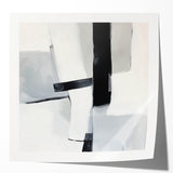 Abstract Art Prints – Bold Black & Gray Modern Minimalist Canvas