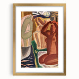 Expressionist Art - Two Bathing Women in Modern Expressionism Style