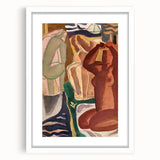Expressionist Art - Two Bathing Women in Modern Expressionism Style