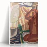 Expressionist Art - Two Bathing Women in Modern Expressionism Style