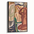 Expressionist Art - Two Bathing Women in Modern Expressionism Style