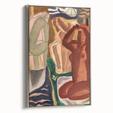 Expressionist Art - Two Bathing Women in Modern Expressionism Style