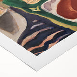 Expressionist Art - Two Bathing Women in Modern Expressionism Style