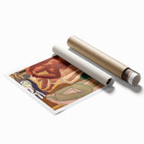 Expressionist Art - Two Bathing Women in Modern Expressionism Style