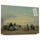 Boudin Sunset Beach Scene - Impressionist Wall Art Print