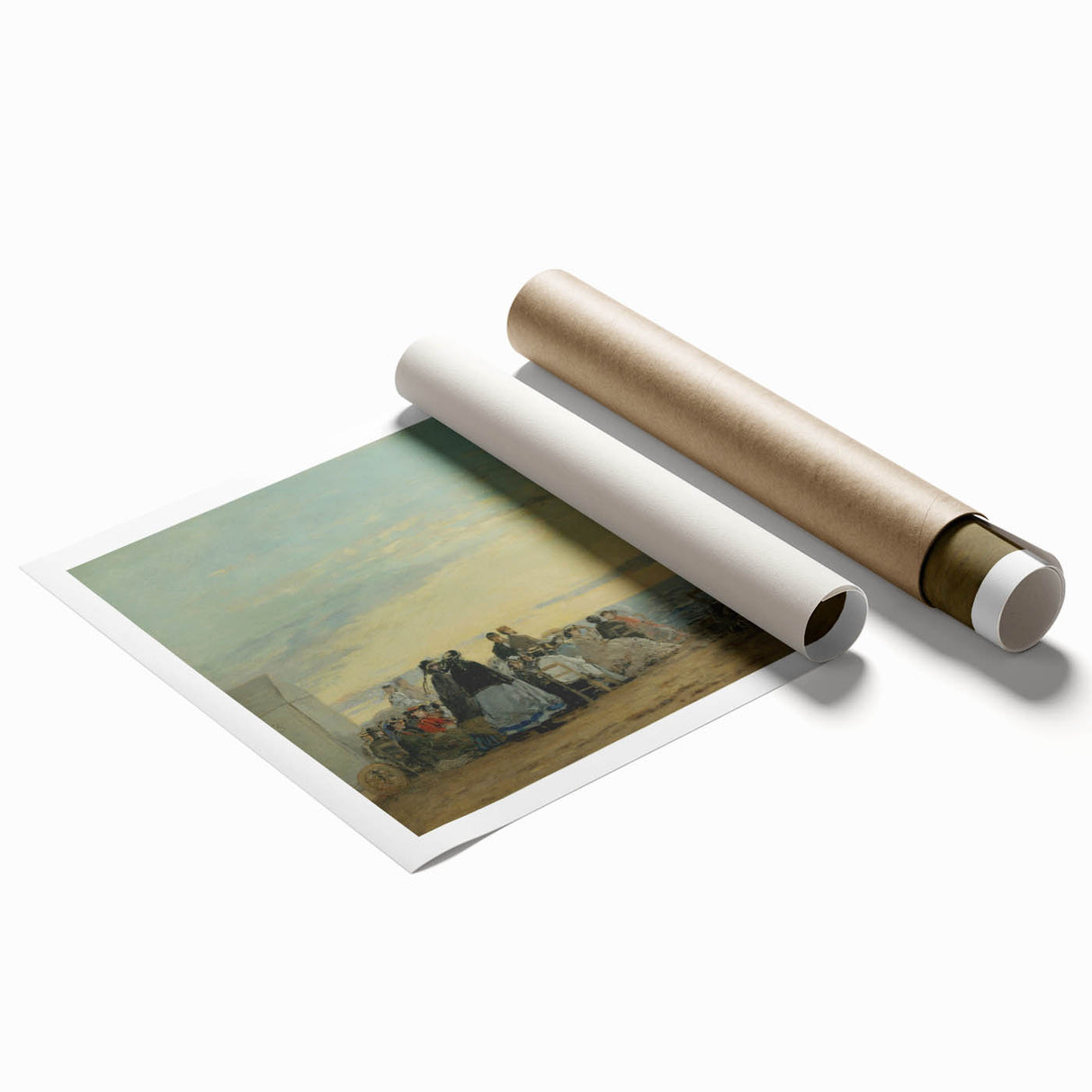 Boudin Sunset Beach Scene - Impressionist Wall Art Print