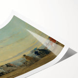 Boudin Sunset Beach Scene - Impressionist Wall Art Print