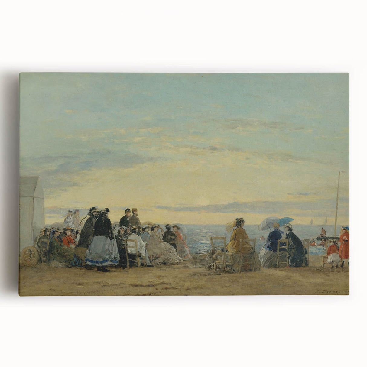 Boudin Sunset Beach Scene - Impressionist Wall Art Print