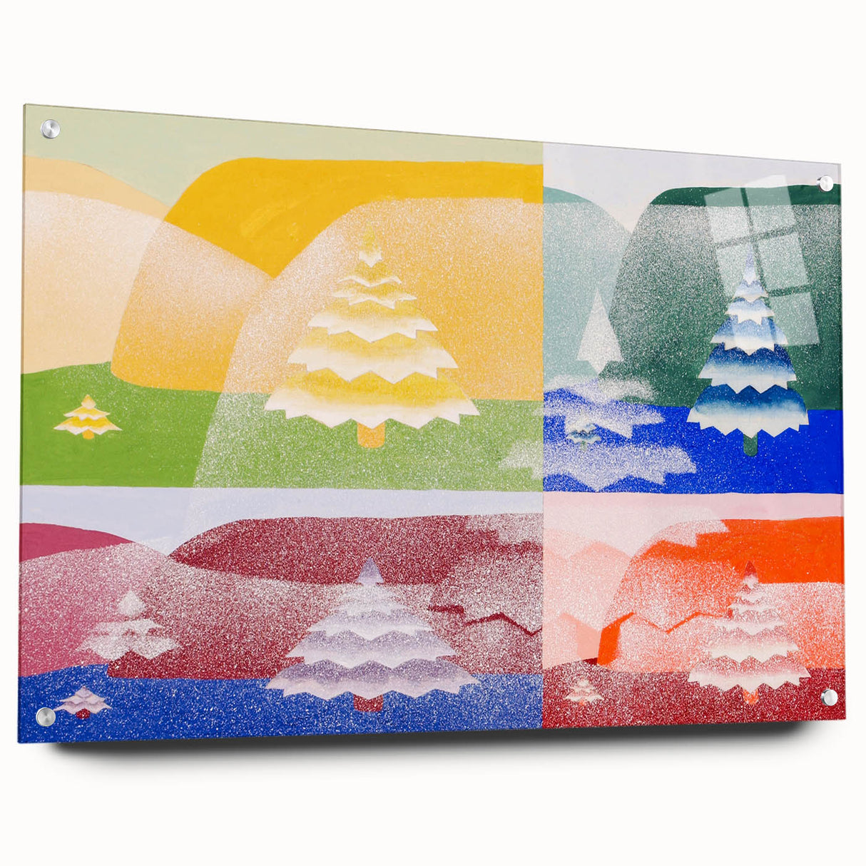 Modern Wall Art - Mathematical Trees by Joseph Schillinger - Colorful Decor