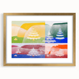 Modern Wall Art - Mathematical Trees by Joseph Schillinger - Colorful Decor