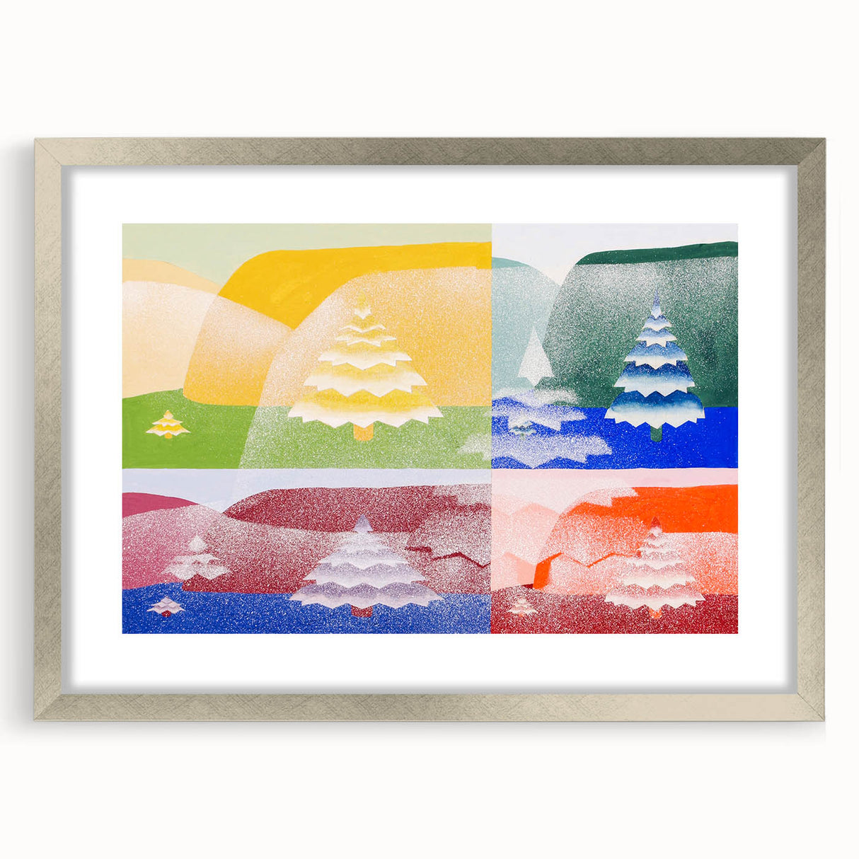 Modern Wall Art - Mathematical Trees by Joseph Schillinger - Colorful Decor