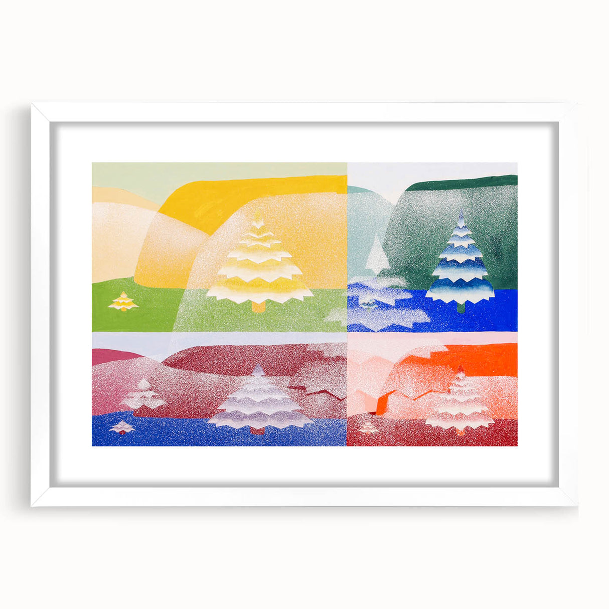 Modern Wall Art - Mathematical Trees by Joseph Schillinger - Colorful Decor