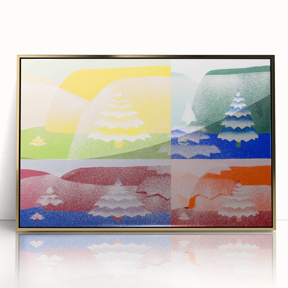 Modern Wall Art - Mathematical Trees by Joseph Schillinger - Colorful Decor