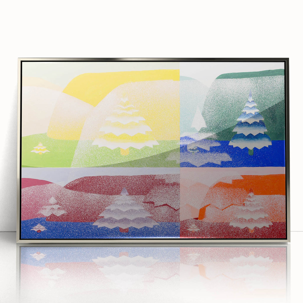Modern Wall Art - Mathematical Trees by Joseph Schillinger - Colorful Decor