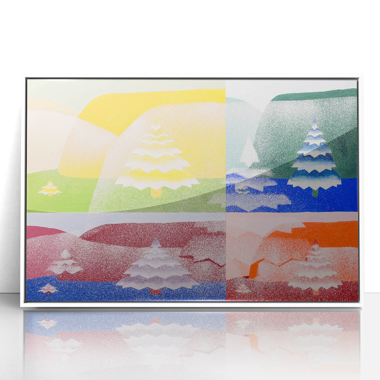 Modern Wall Art - Mathematical Trees by Joseph Schillinger - Colorful Decor