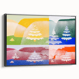 Modern Wall Art - Mathematical Trees by Joseph Schillinger - Colorful Decor