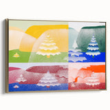 Modern Wall Art - Mathematical Trees by Joseph Schillinger - Colorful Decor