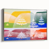 Modern Wall Art - Mathematical Trees by Joseph Schillinger - Colorful Decor