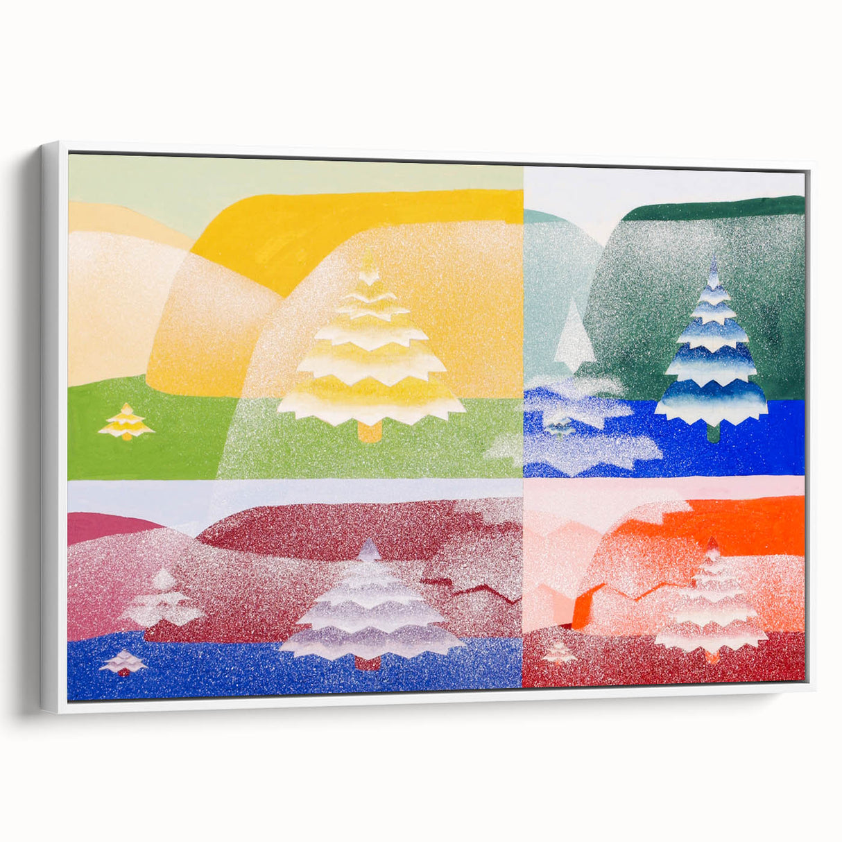 Modern Wall Art - Mathematical Trees by Joseph Schillinger - Colorful Decor