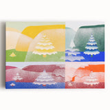 Modern Wall Art - Mathematical Trees by Joseph Schillinger - Colorful Decor