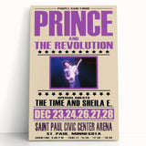 Prince Purple Rain Tour 1984 Concert Poster - Saint Paul, Minnesota