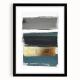 Canvas Art for Dining Area – Abstract Brushstroke Gold & Teal
