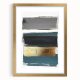 Canvas Art for Dining Area – Abstract Brushstroke Gold & Teal