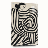 Minimalist Black & White Living Room Wall Art - Abstract Canvas