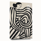 Minimalist Black & White Living Room Wall Art - Abstract Canvas