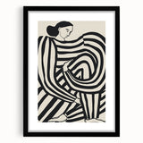 Minimalist Black & White Living Room Wall Art - Abstract Canvas