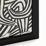 Minimalist Black & White Living Room Wall Art - Abstract Canvas