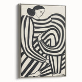 Minimalist Black & White Living Room Wall Art - Abstract Canvas