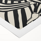 Minimalist Black & White Living Room Wall Art - Abstract Canvas