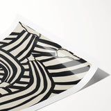 Minimalist Black & White Living Room Wall Art - Abstract Canvas