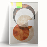 Framed abstract minimalist wall art featuring soft white tones and sleek acrylic finish, ideal for modern home decor, enhancing elegance in living spaces.