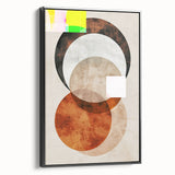 Framed minimalist black canvas wall art showcasing an abstract design, viewed from the side, perfect for modern home decor. Ideal for enhancing any living space with elegance and style.