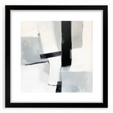 Modern Abstract Wall Art – Monochrome Balance in Black and Gray