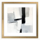 Modern Abstract Wall Art – Monochrome Balance in Black and Gray
