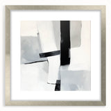 Modern Abstract Wall Art – Monochrome Balance in Black and Gray
