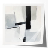 Modern Abstract Wall Art – Monochrome Balance in Black and Gray