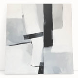 Modern Abstract Wall Art – Monochrome Balance in Black and Gray