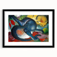 Expressionist Animal Art - Two Cats by Franz Marc | Vibrant Wall Art