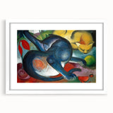 Expressionist Animal Art - Two Cats by Franz Marc | Vibrant Wall Art