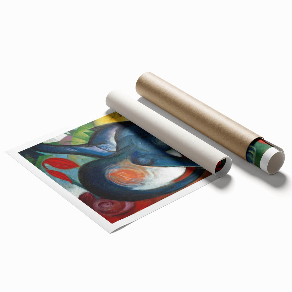 Expressionist Animal Art - Two Cats by Franz Marc | Vibrant Wall Art