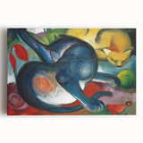 Expressionist Animal Art - Two Cats by Franz Marc | Vibrant Wall Art