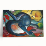Expressionist Animal Art - Two Cats by Franz Marc | Vibrant Wall Art