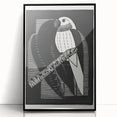 Modern Wall Art: Black & White Parakeet Illustration – Minimalist Bird Decor