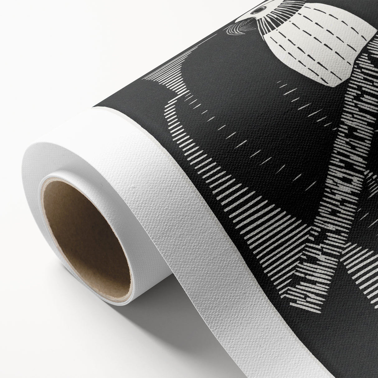Modern Wall Art: Black & White Parakeet Illustration – Minimalist Bird Decor