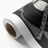 Modern Wall Art: Black & White Parakeet Illustration – Minimalist Bird Decor